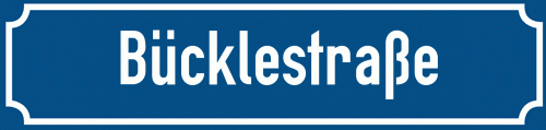 Straßenschild Bücklestraße