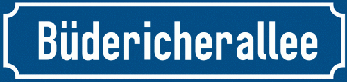 Straßenschild Büdericherallee