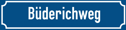 Straßenschild Büderichweg