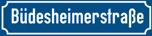 Straßenschild Büdesheimerstraße