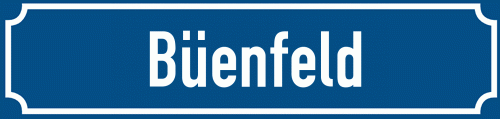 Straßenschild Büenfeld