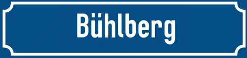 Straßenschild Bühlberg