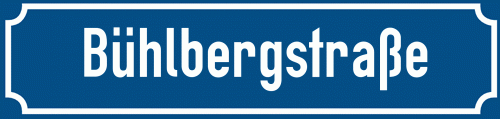Straßenschild Bühlbergstraße