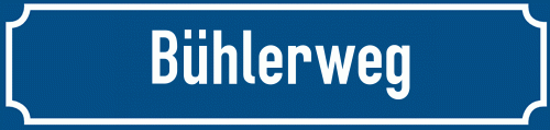 Straßenschild Bühlerweg