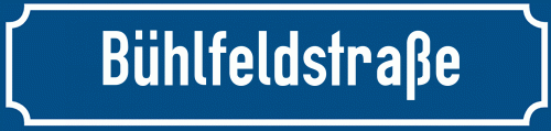 Straßenschild Bühlfeldstraße