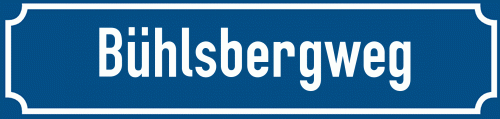 Straßenschild Bühlsbergweg zum kostenlosen Download
