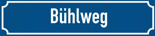 Straßenschild Bühlweg