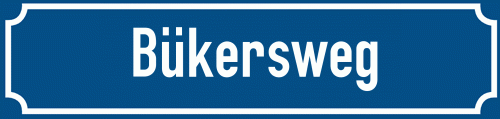 Straßenschild Bükersweg