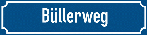 Straßenschild Büllerweg