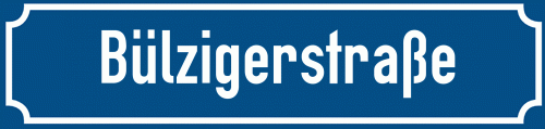 Straßenschild Bülzigerstraße