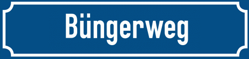 Straßenschild Büngerweg