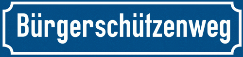 Straßenschild Bürgerschützenweg