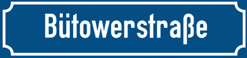Straßenschild Bütowerstraße