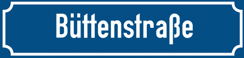 Straßenschild Büttenstraße