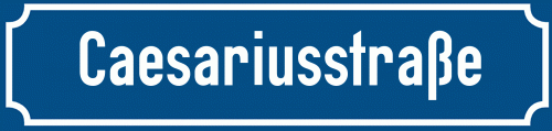 Straßenschild Caesariusstraße