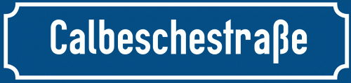 Straßenschild Calbeschestraße