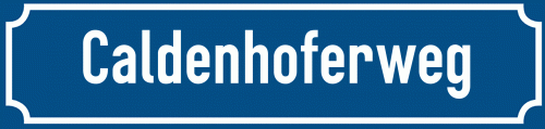 Straßenschild Caldenhoferweg