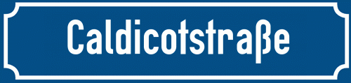 Straßenschild Caldicotstraße