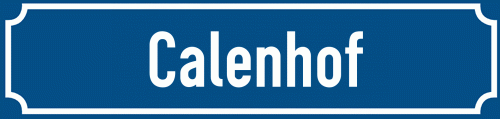 Straßenschild Calenhof