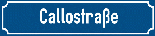 Straßenschild Callostraße