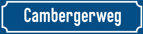 Straßenschild Cambergerweg