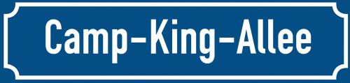 Straßenschild Camp-King-Allee
