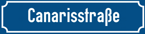 Straßenschild Canarisstraße