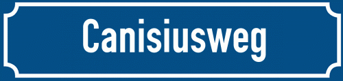Straßenschild Canisiusweg