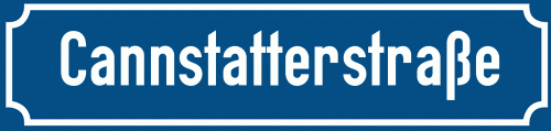 Straßenschild Cannstatterstraße zum kostenlosen Download