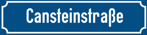 Straßenschild Cansteinstraße