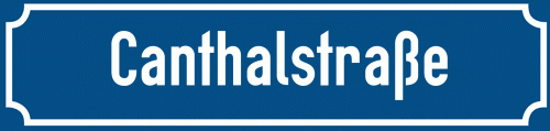 Straßenschild Canthalstraße zum kostenlosen Download