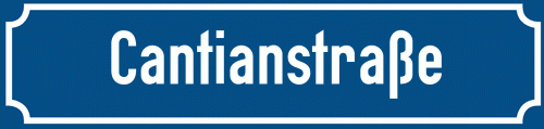 Straßenschild Cantianstraße