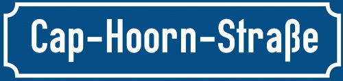 Straßenschild Cap-Hoorn-Straße zum kostenlosen Download