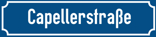 Straßenschild Capellerstraße