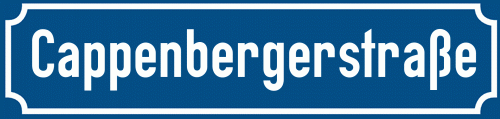 Straßenschild Cappenbergerstraße