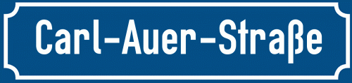 Straßenschild Carl-Auer-Straße