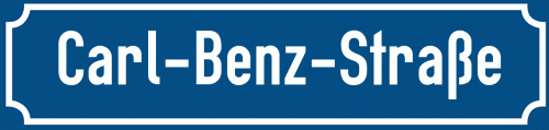 Straßenschild Carl-Benz-Straße
