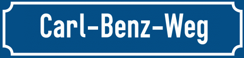 Straßenschild Carl-Benz-Weg