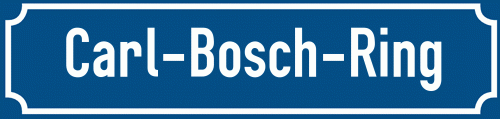 Straßenschild Carl-Bosch-Ring