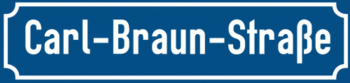 Straßenschild Carl-Braun-Straße
