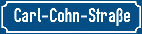 Straßenschild Carl-Cohn-Straße