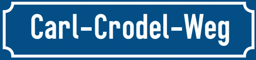 Straßenschild Carl-Crodel-Weg