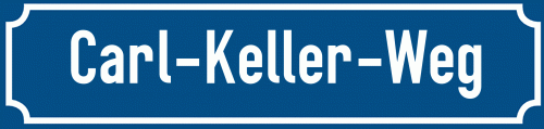 Straßenschild Carl-Keller-Weg