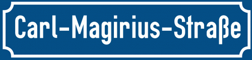 Straßenschild Carl-Magirius-Straße