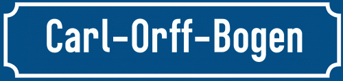 Straßenschild Carl-Orff-Bogen zum kostenlosen Download