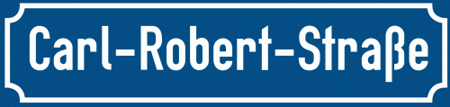 Straßenschild Carl-Robert-Straße
