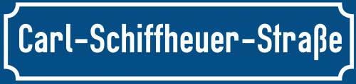 Straßenschild Carl-Schiffheuer-Straße zum kostenlosen Download