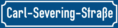 Straßenschild Carl-Severing-Straße