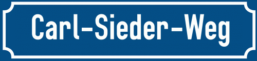 Straßenschild Carl-Sieder-Weg