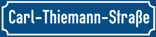 Straßenschild Carl-Thiemann-Straße